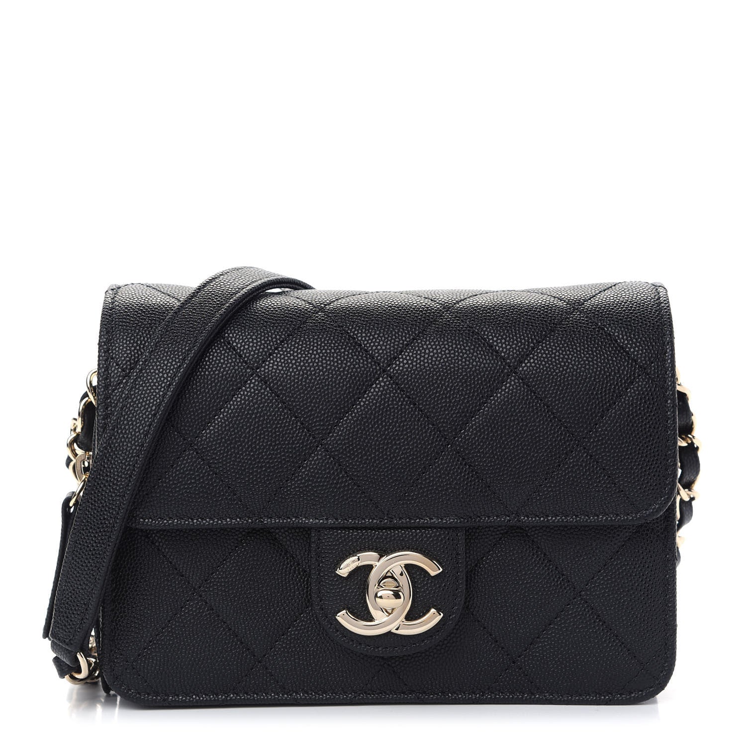 Chanel Caviar Quilted Like A Wallet Flap Black 1 of 10