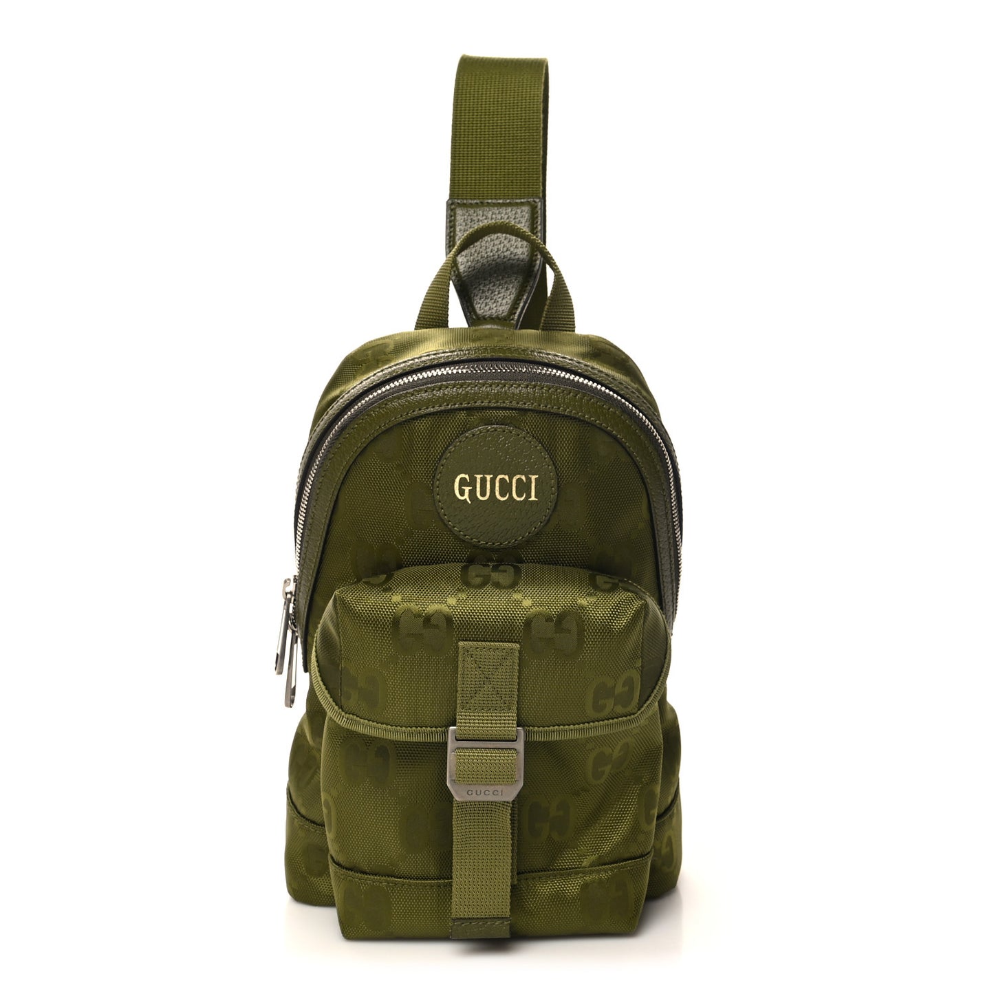 Econyl Nylon Monogram Off The Grid Sling Backpack Juniper Green