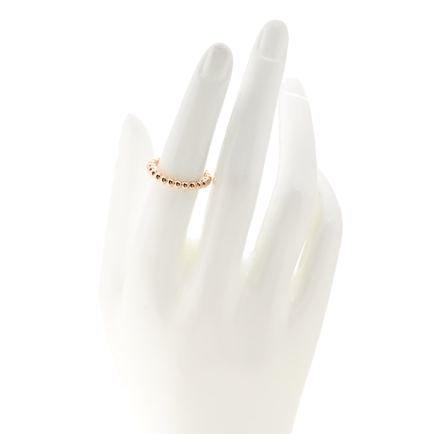 Van Cleef & Arpels 18K Rose Gold Medium Perlee Ring 53 6.5 2 of 6