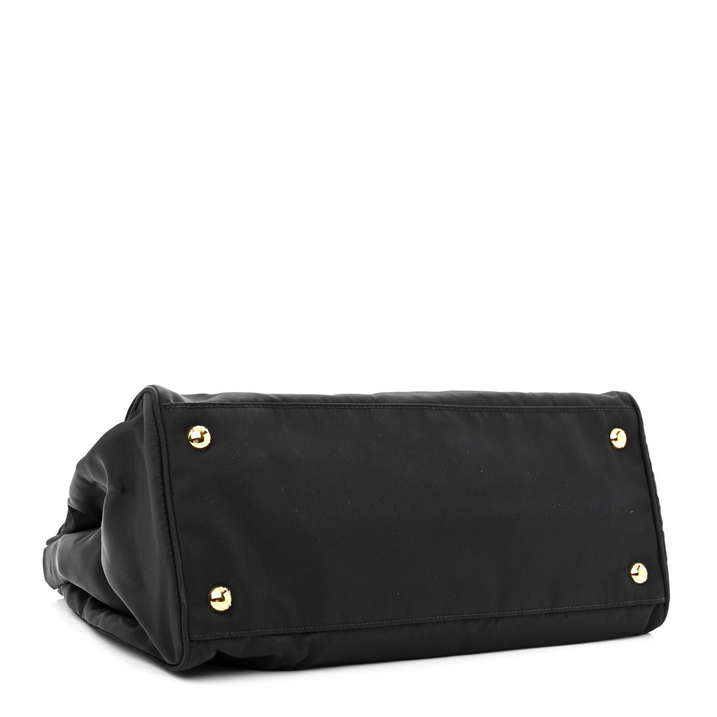 Tessuto Nylon Saffiano Shopping Tote Black