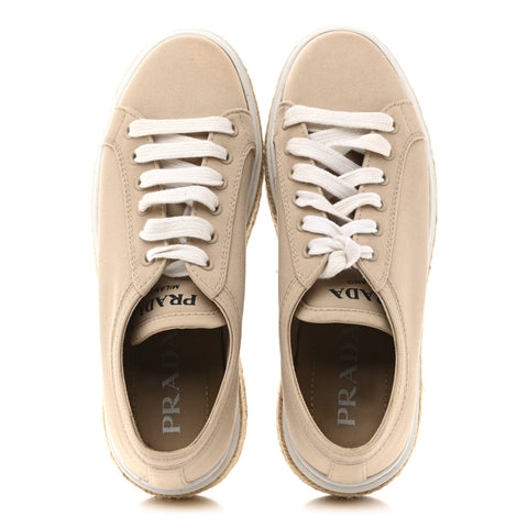 Canvas Gabardine Espadrille 45mm Platform Sneakers 37.5 Corda