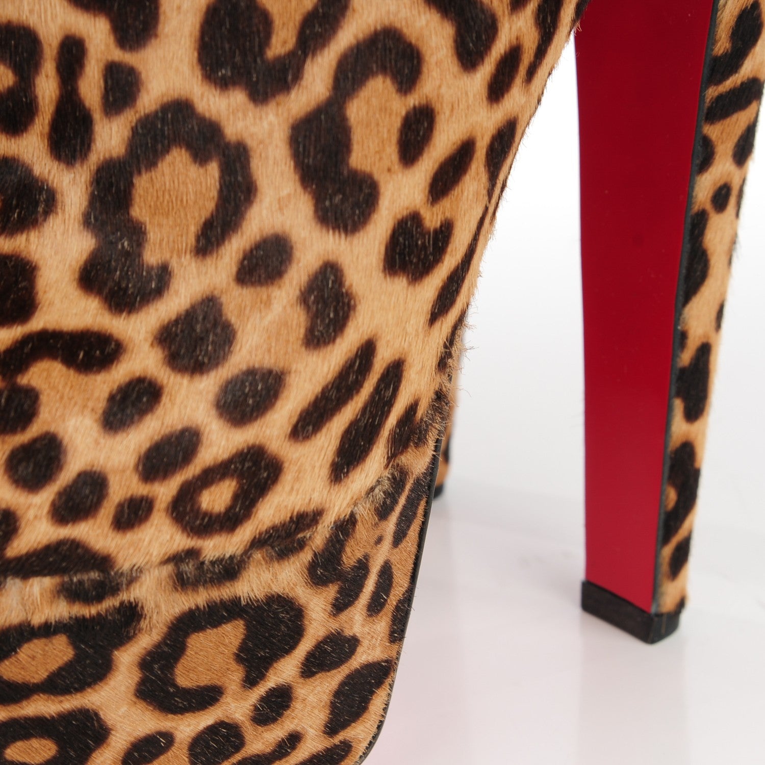 Christian Louboutin Calf Hair Leopard Print Fierce 160 Ankle Boots 39 Brown 10 of 11