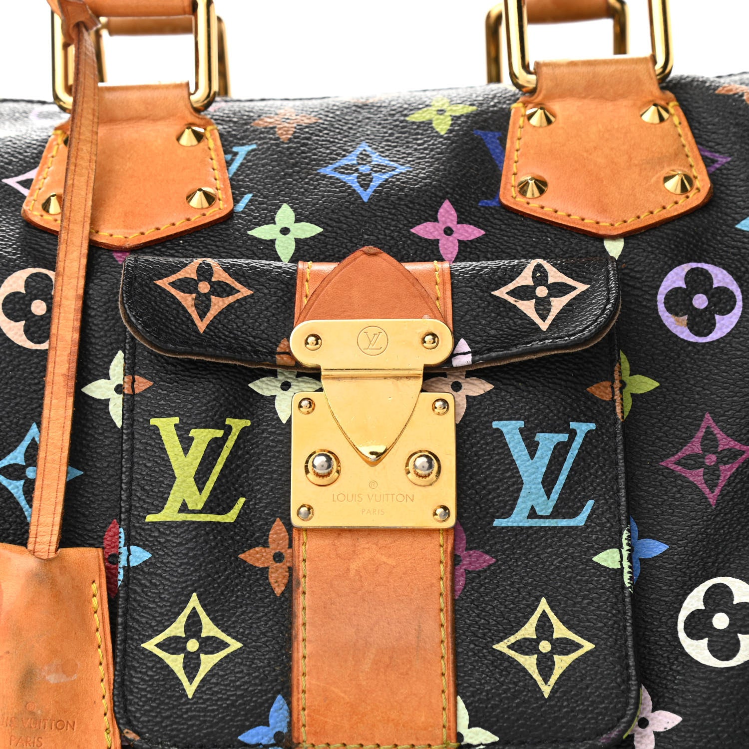 Louis Vuitton Monogram Multicolor Speedy 30 Black 9 of 14