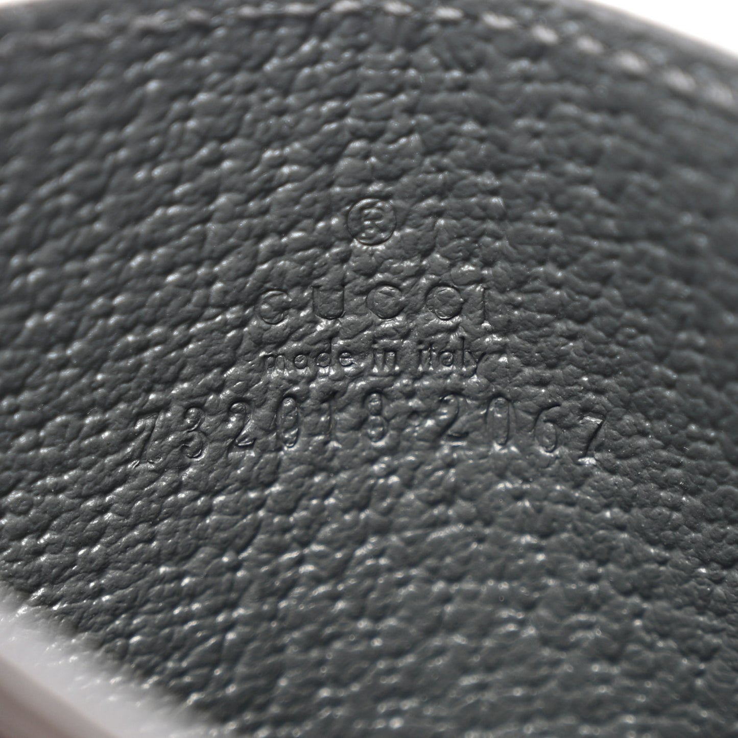 GG Supreme Monogram Textured Calfskin Ophidia Card Holder Grey