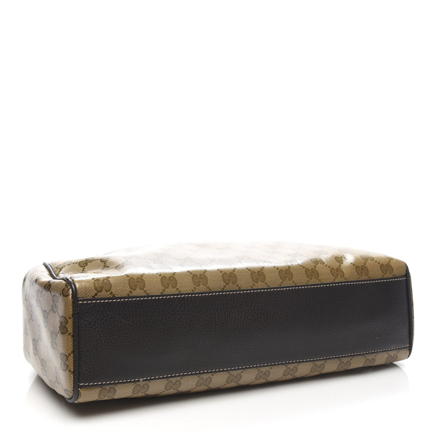 Crystal Monogram Medium Charmy Shoulder Bag Dark Brown