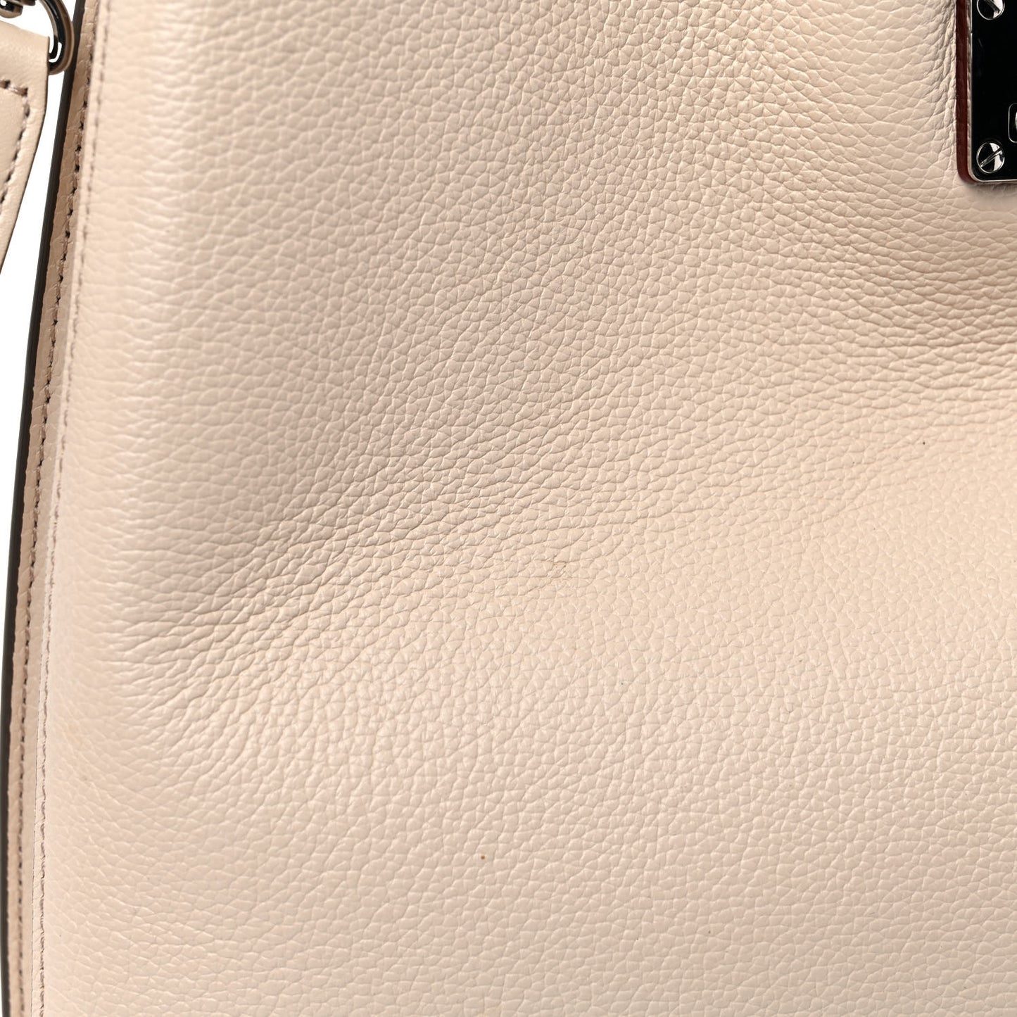 Grained Calfskin Large Milla Hobo Natural