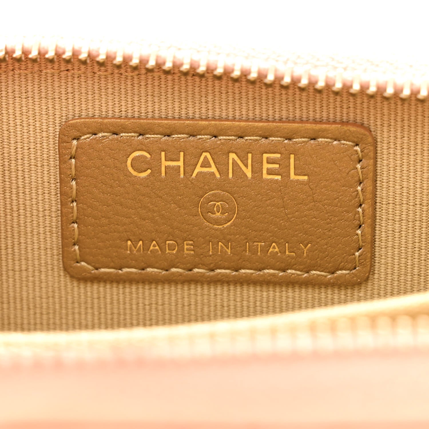 Chanel Lambskin Quilted CC Pearl Crush Zip Card Holder On Chain Pink 6 of 11