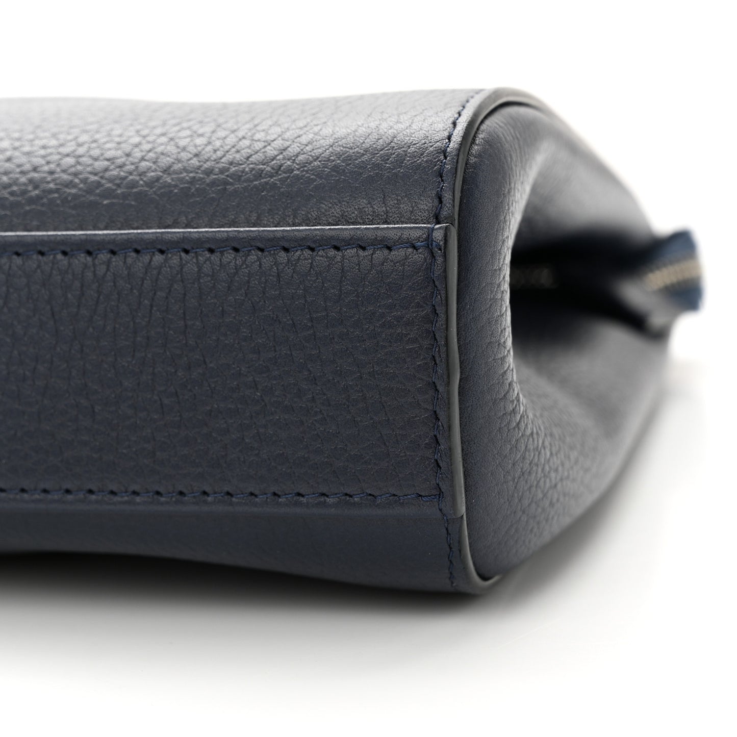 Grained Calfskin Large Neo Executive Cosmetic Case Dark Blue