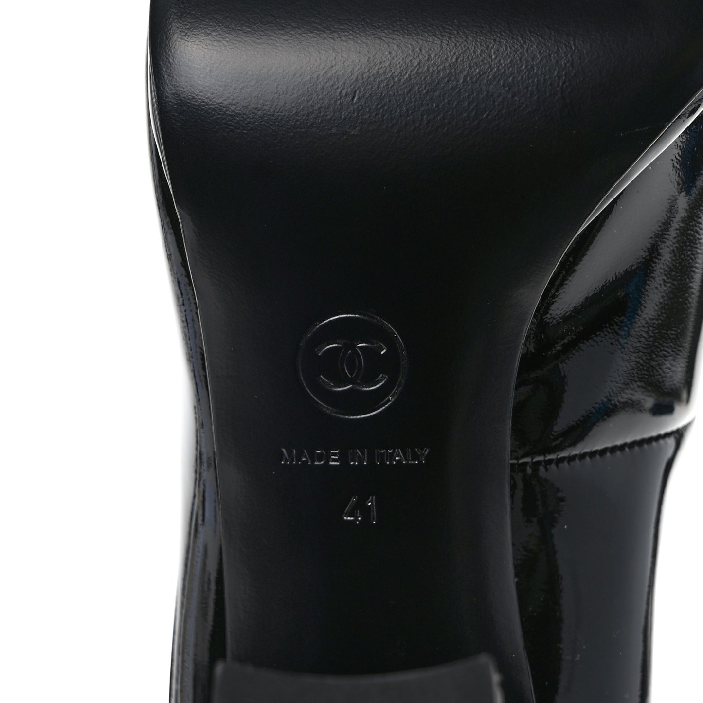 Patent Shearling Lambskin Cap Toe Mary Jane Pumps 41 Black