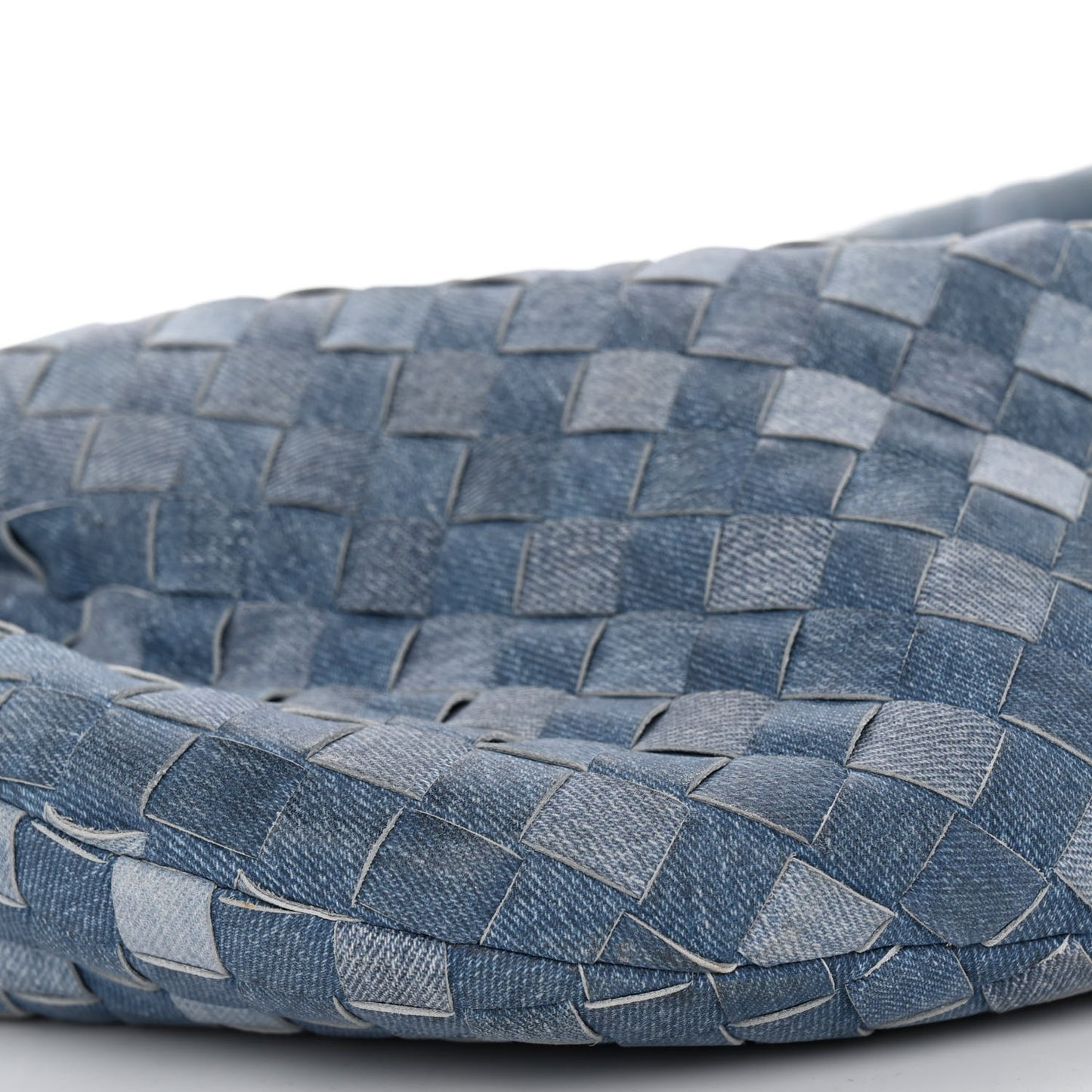 Nappa Denim Effect Intrecciato Teen Jodie Hobo Denim