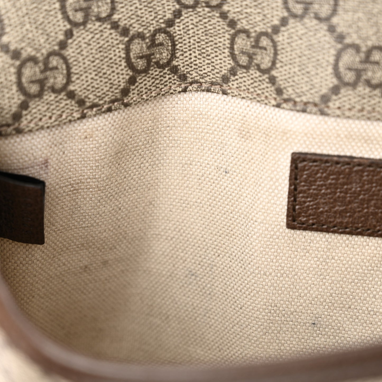 GG Supreme Monogram Web Small Ophidia Belt Bag Brown