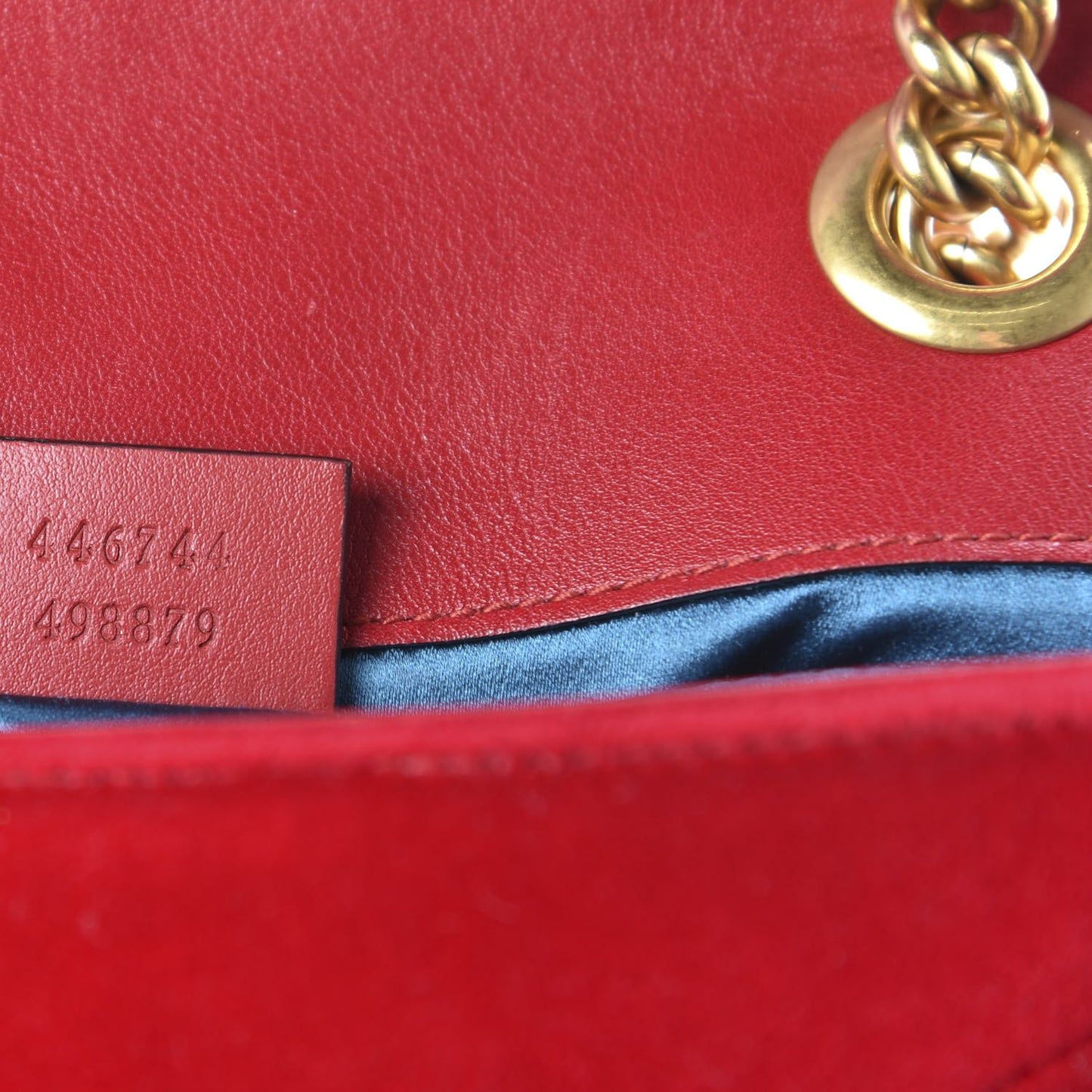 Velvet Matelasse Mini GG Marmont Shoulder Bag Hibiscus Red