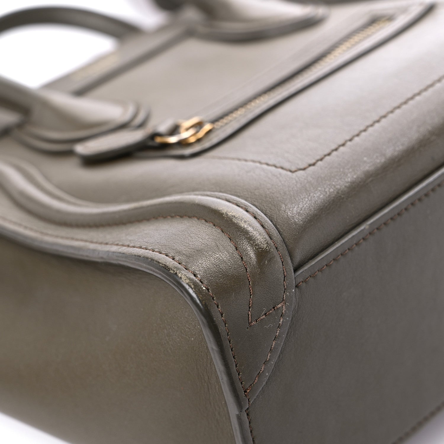 Celine Smooth Calfskin Nano Luggage Khaki 8 of 22