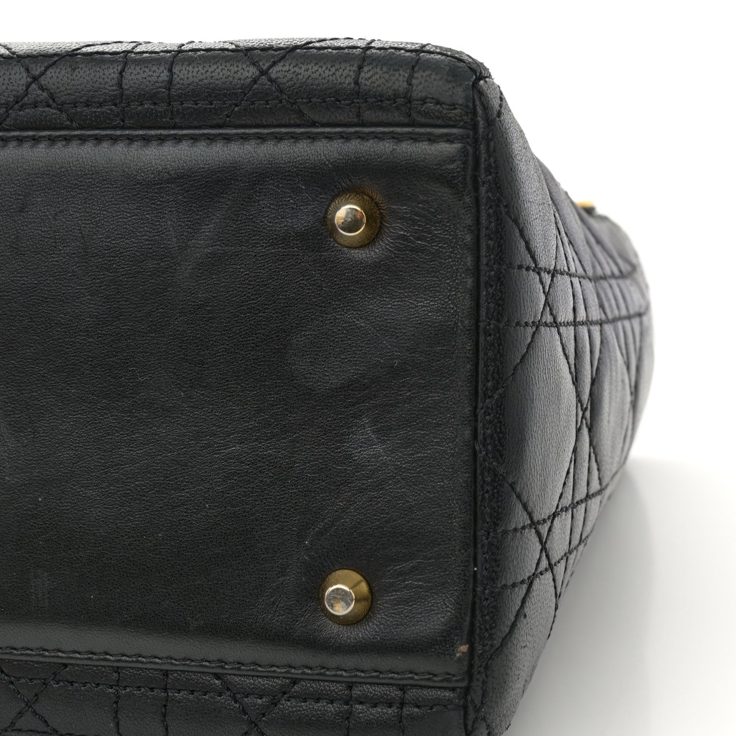Lambskin Cannage Medium Lady Dior Black