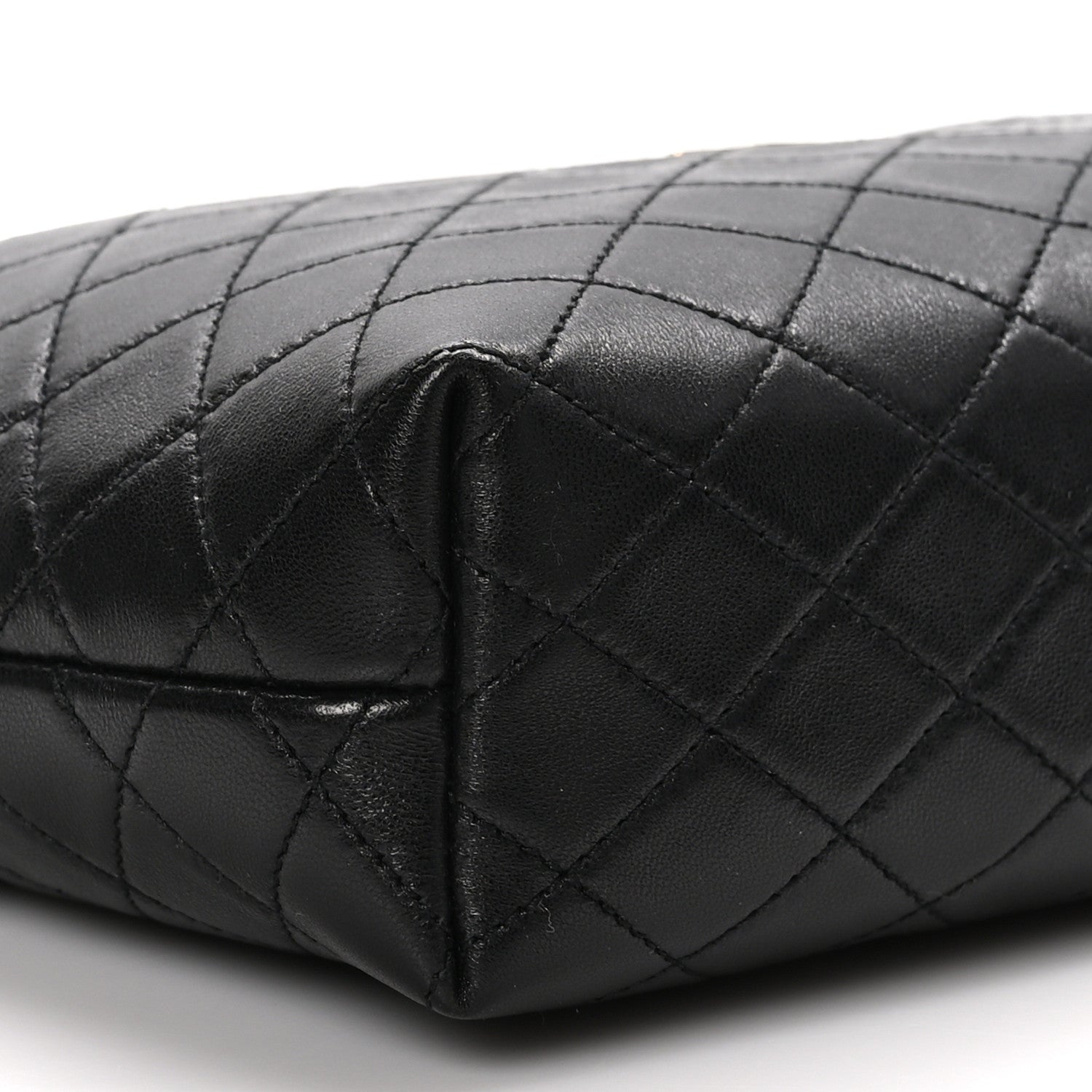 Saint Laurent Lambskin Quilted Gaby Cosmetic Pouch Black 9 of 11