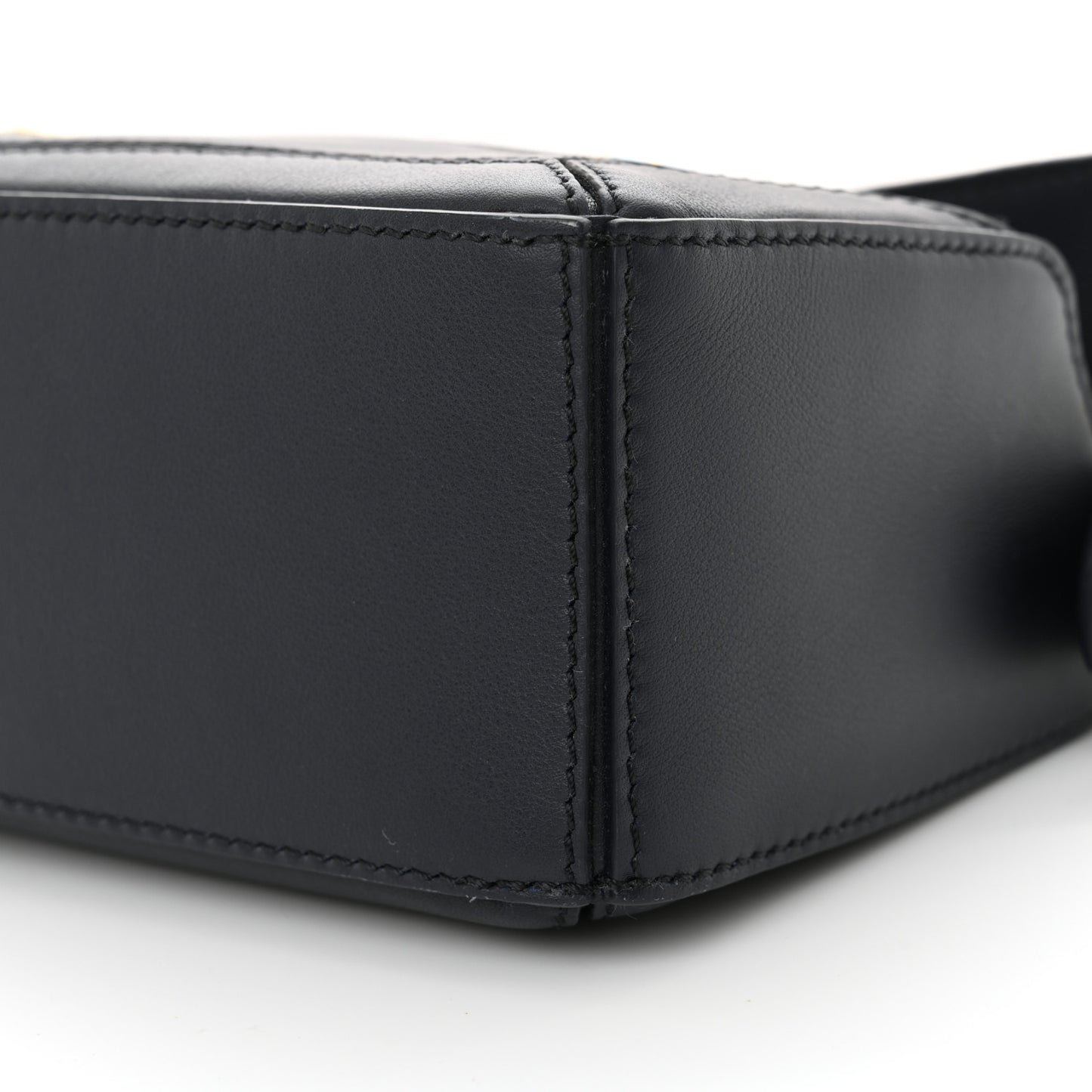 Calfskin New Year Mini Puzzle Bag Dark Ink