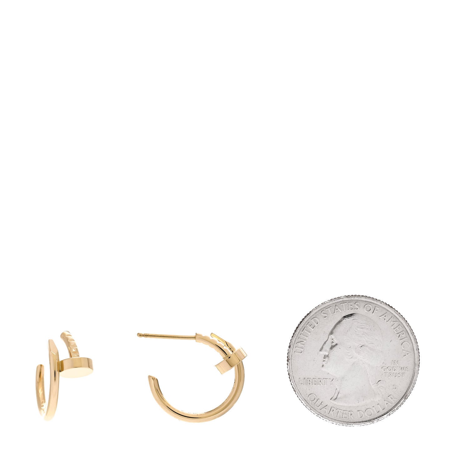 18K Yellow Gold Juste Un Clou Hoop Earrings