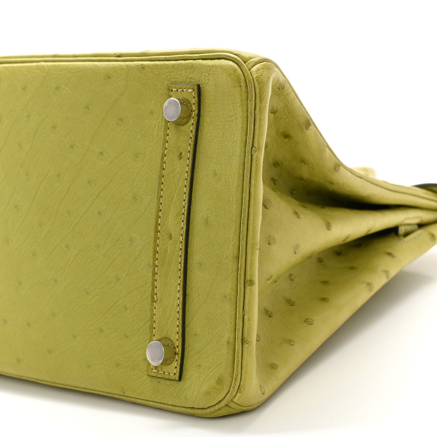 Hermes Ostrich Birkin 30 Vert Anis 10 of 16