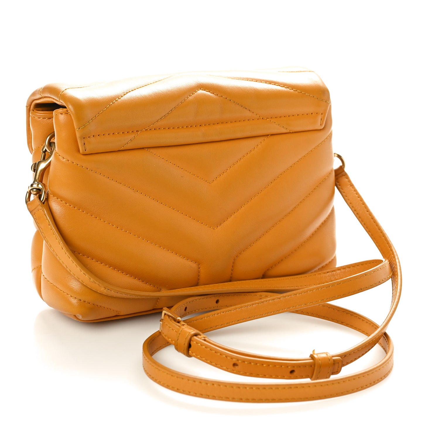 Calfskin Y Quilted Monogram Toy Loulou Crossbody Bag Cheddar