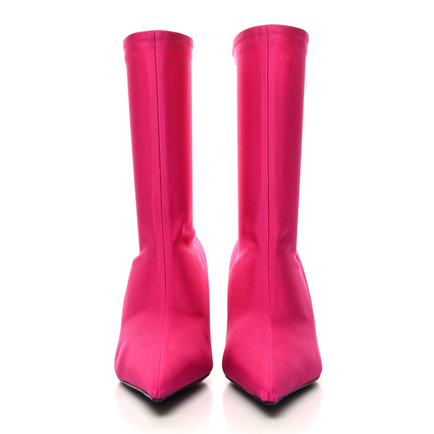 Matte Spandex Extreme Pointed Toe Knife 80mm Ankle Boots 37 Fluo Pink