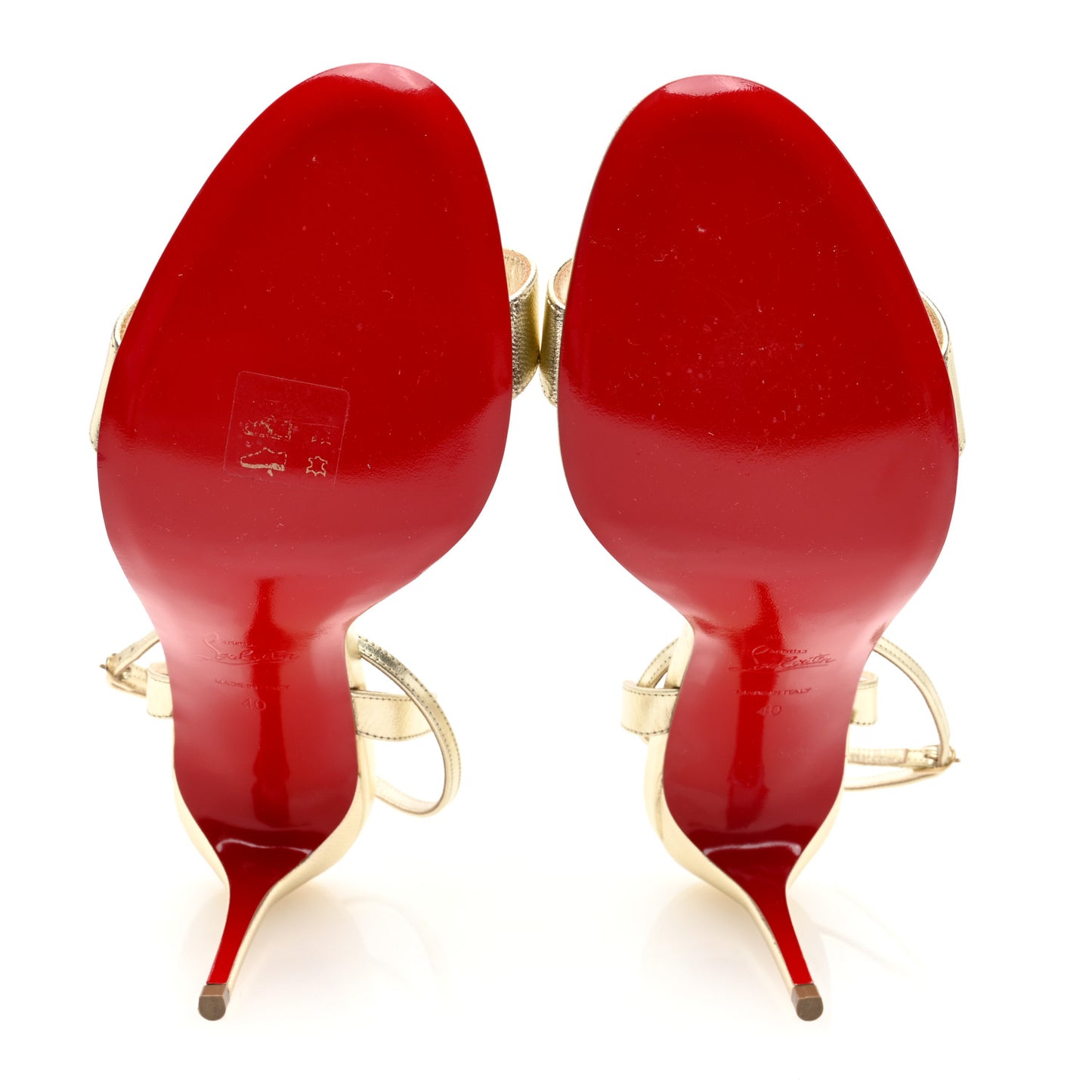 Kid Laminato Loubigirl 85 Sandals 40 Platine