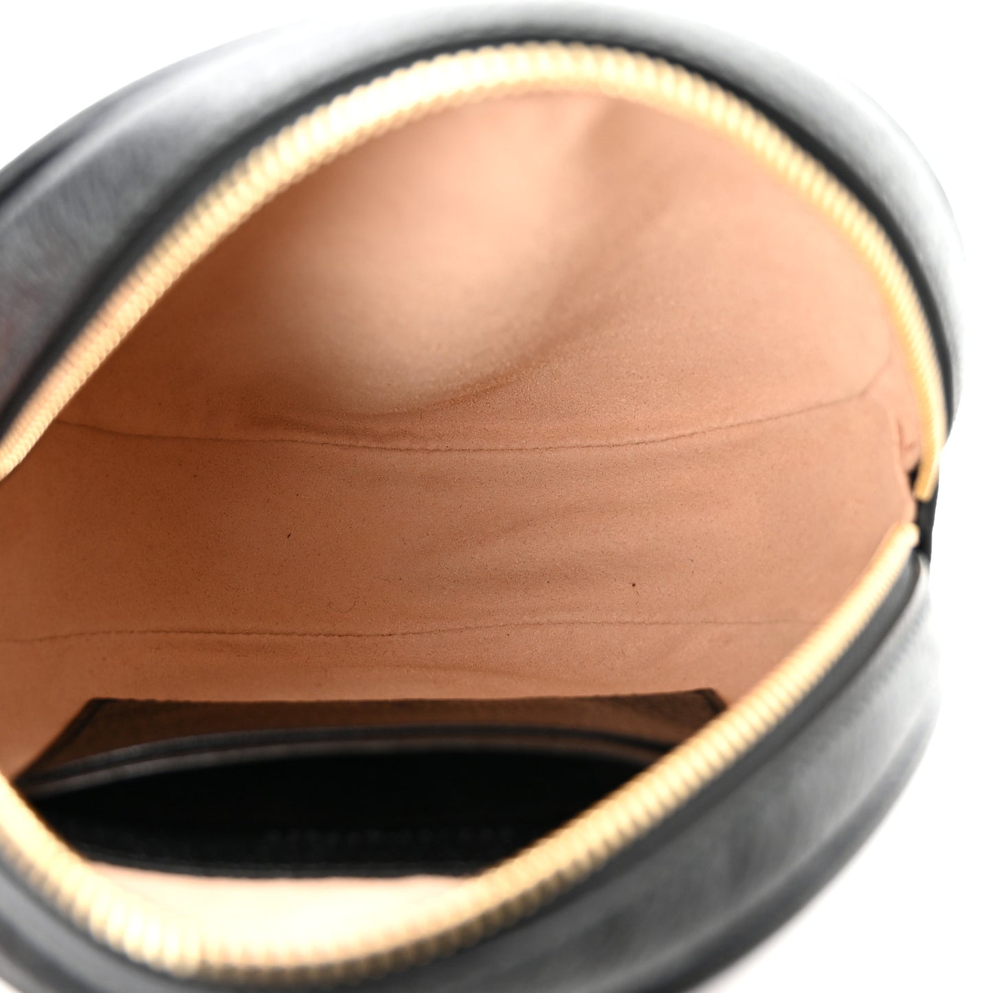 Grained Calfskin Web Mini Ophidia Round Backpack Black