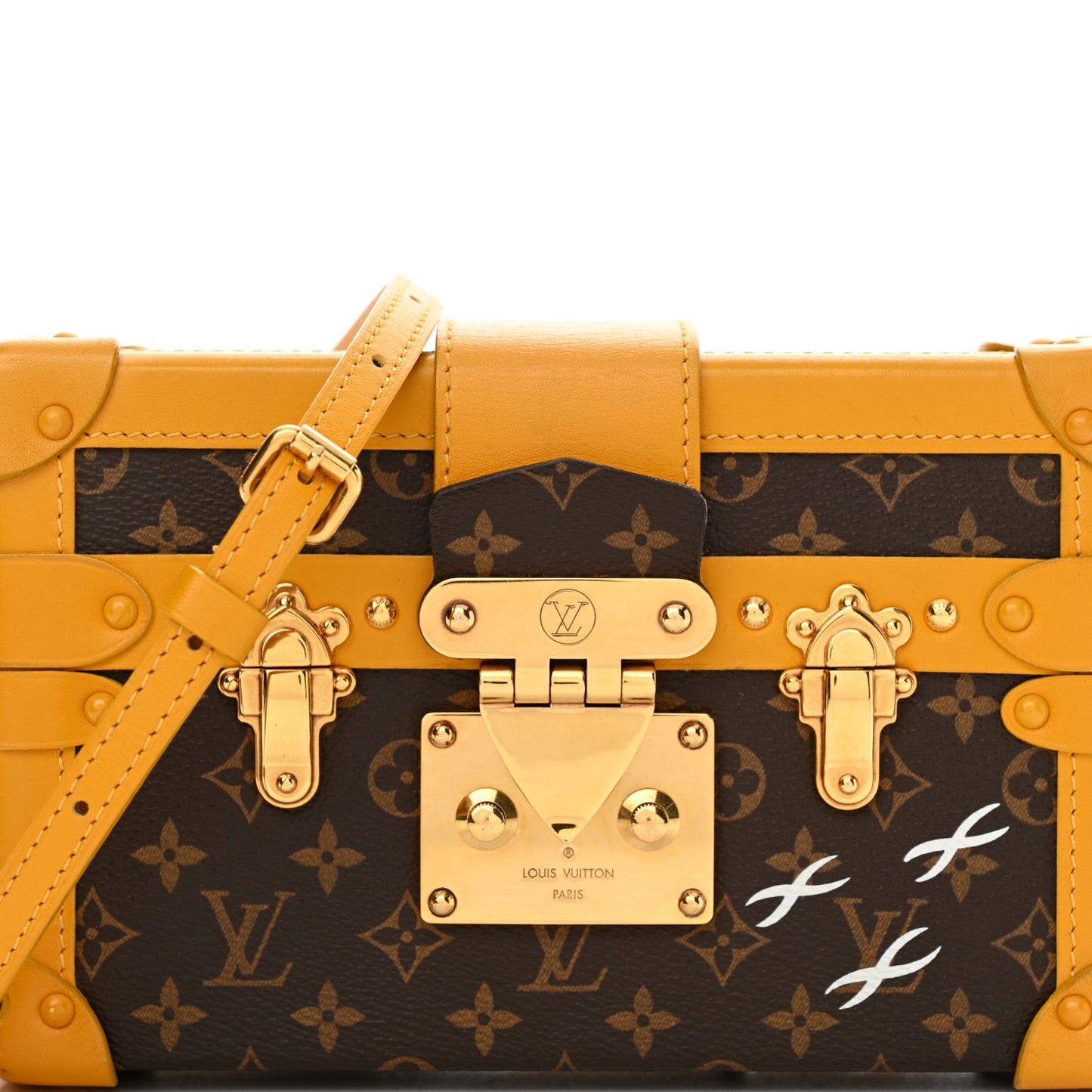 Monogram Petite Malle Brown Yellow
