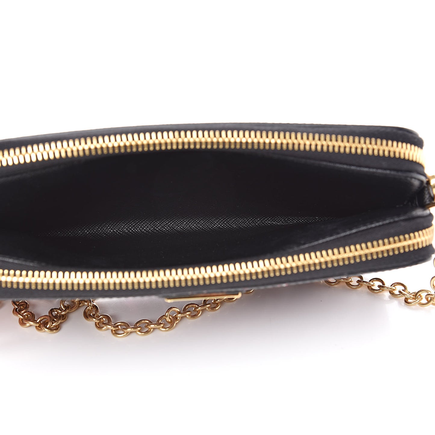 X UNIVERSAL STUDIOS Saffiano Thunder Frankenstein Mini Double Zip Chain Crossbody Bag Lacca