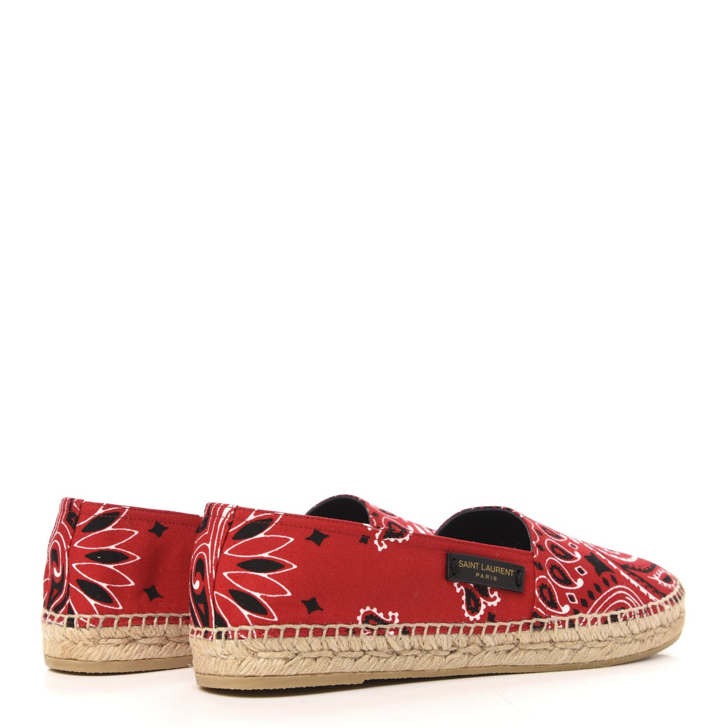 Bandana Print Canvas Espadrilles 39 Red