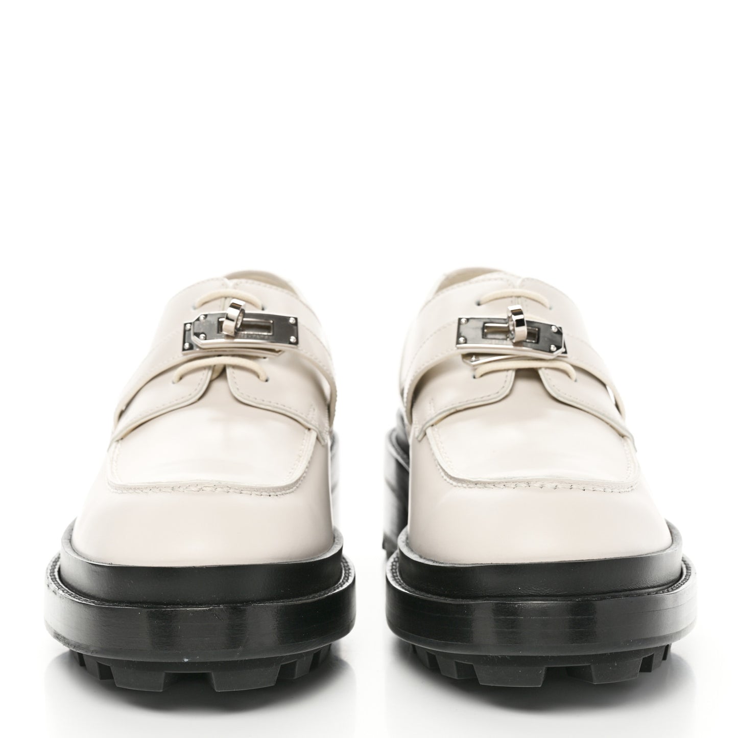 Glossed Calfskin First Derby 38.5 Beige Glaise