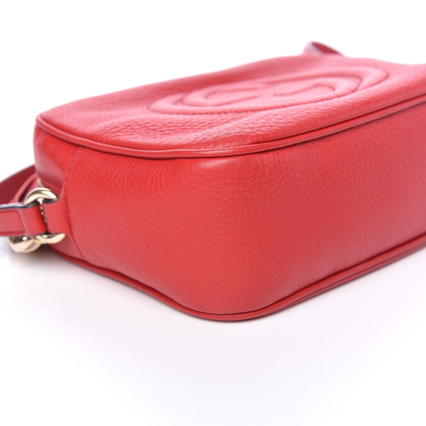 Pebbled Calfskin Small Soho Disco Bag Tabasco Red