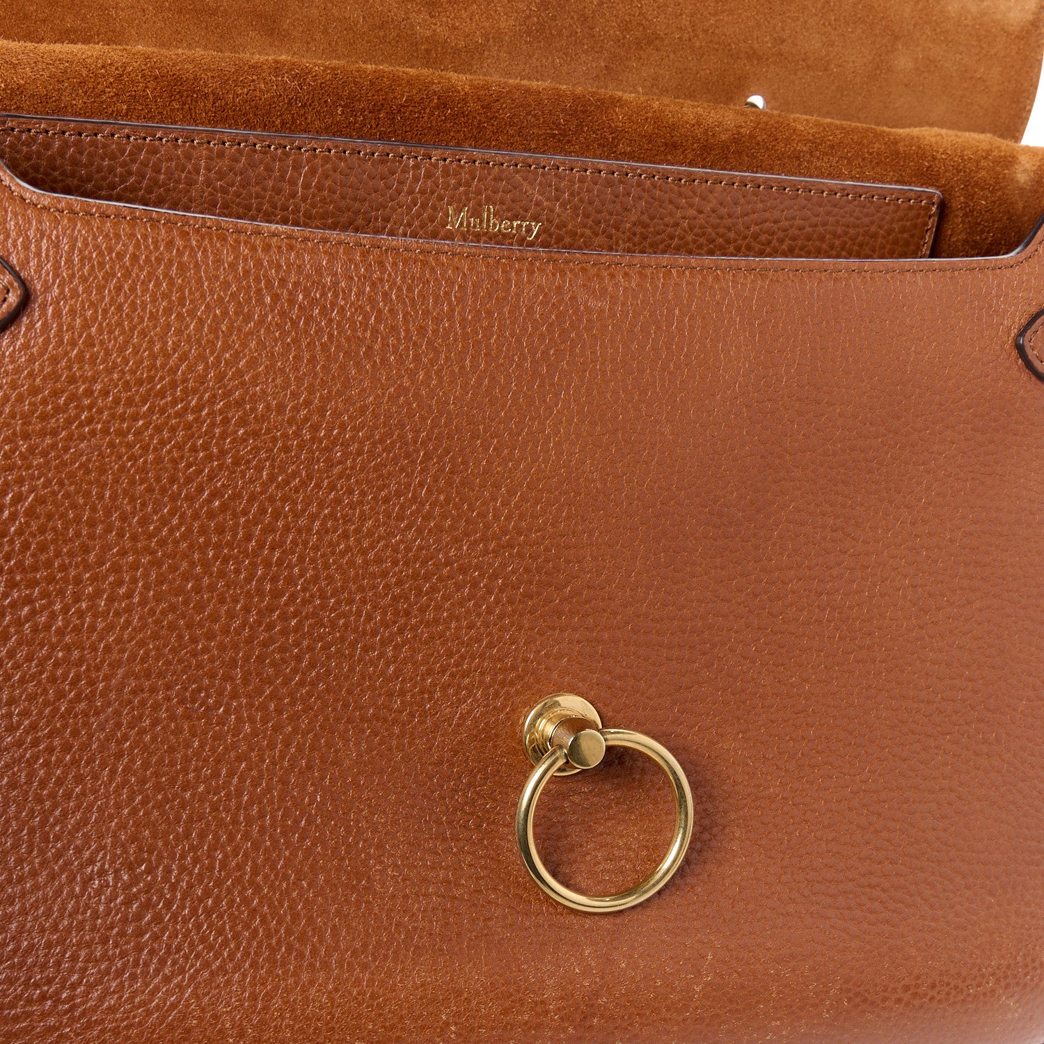 Mulberry Small Classic Grain Calfskin Amberley Satchel Oak 10 of 16