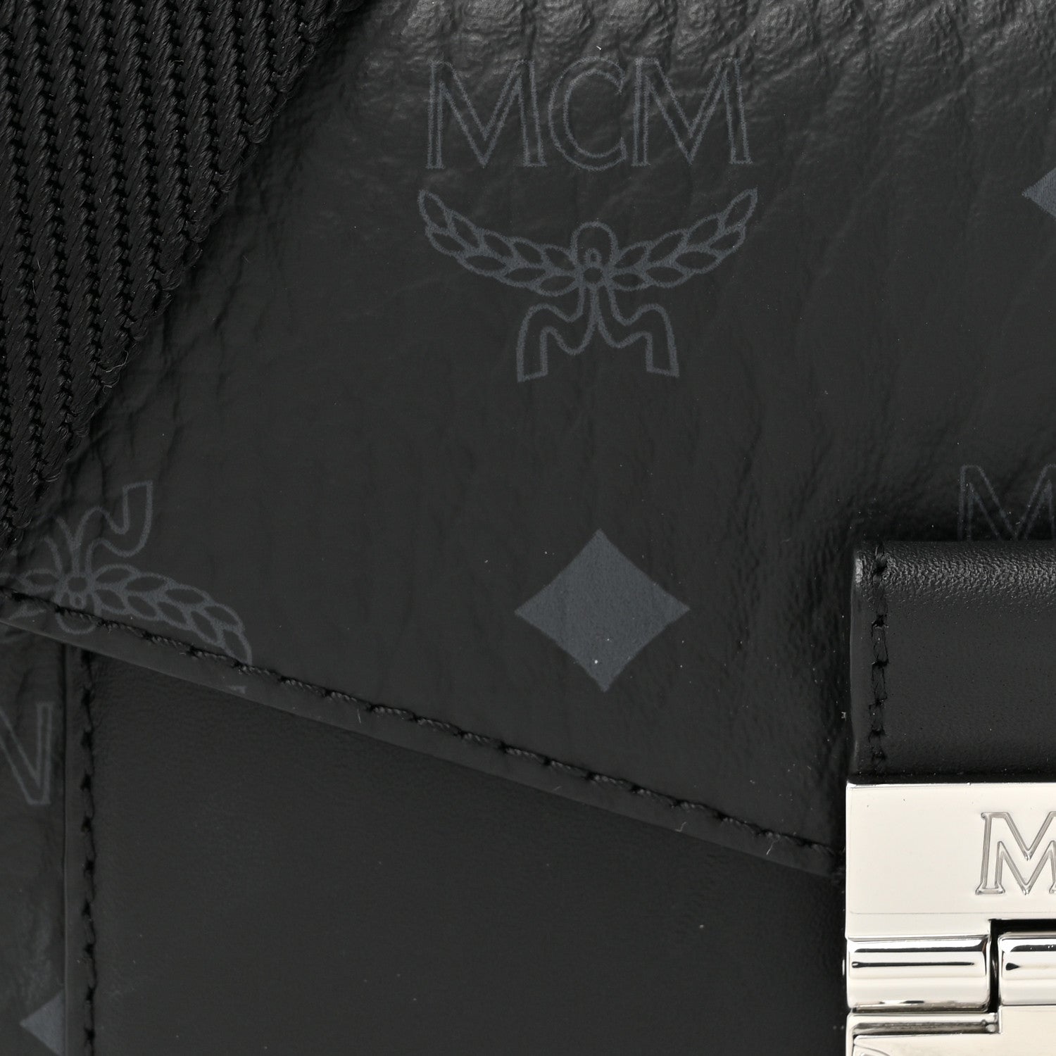 MCM Visetos Small Millie Crossbody Belt Bag Black 7 of 12