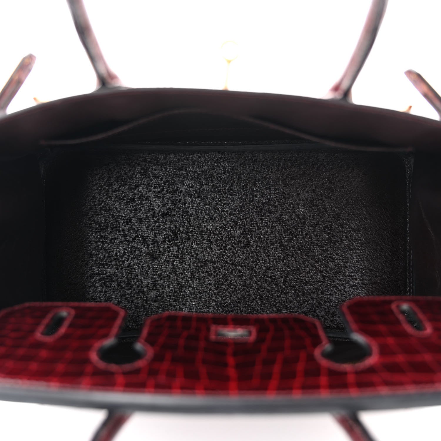 Hermes Shiny Porosus Crocodile Birkin 30 Bordeaux 5 of 13