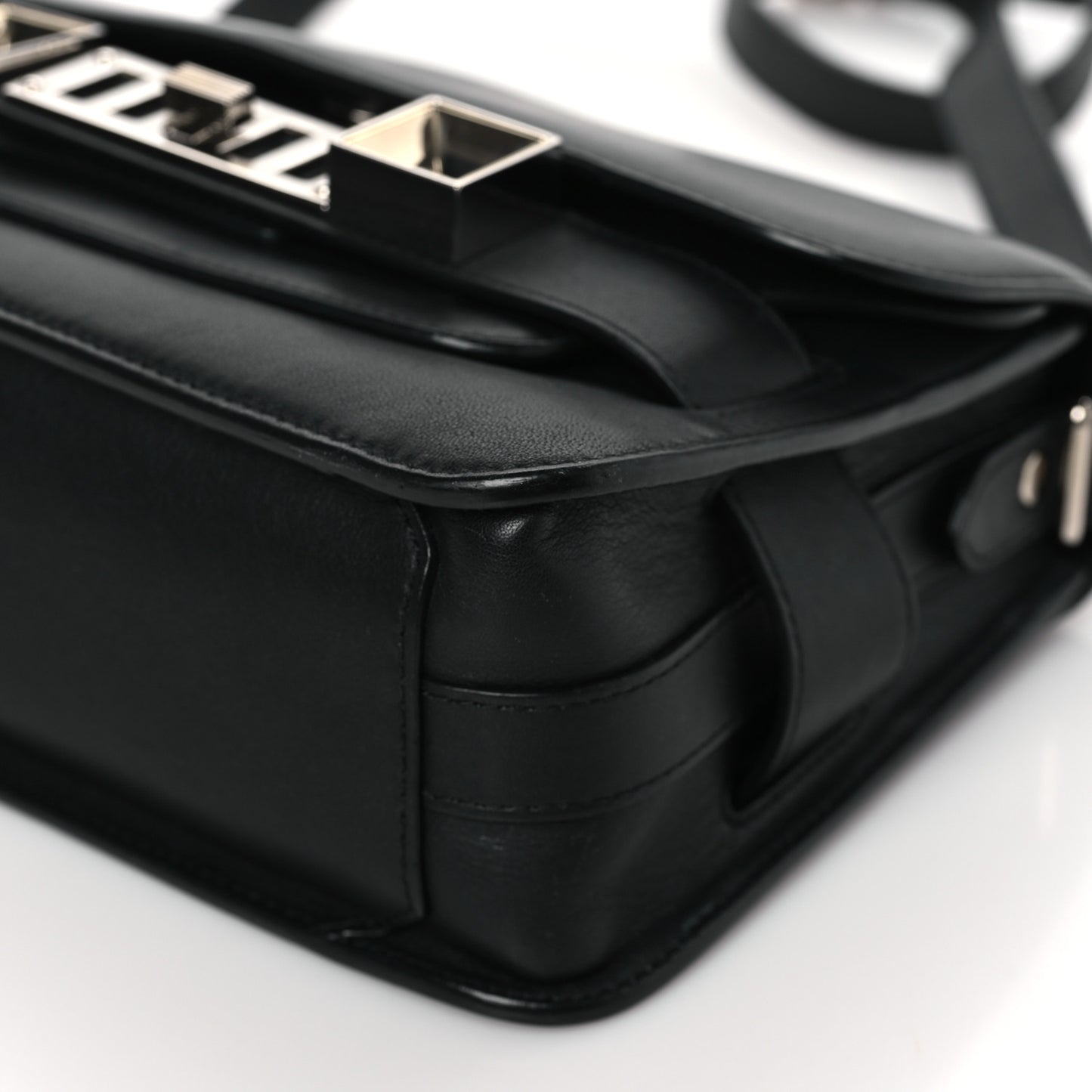 Calfskin Mini PS11 Classic Shoulder Bag Black