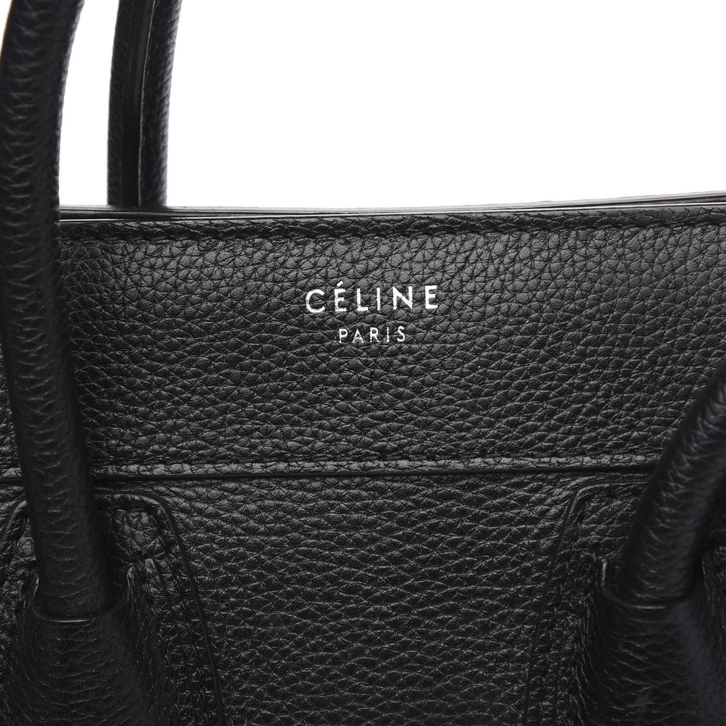 Drummed Calfskin Micro Luggage Black