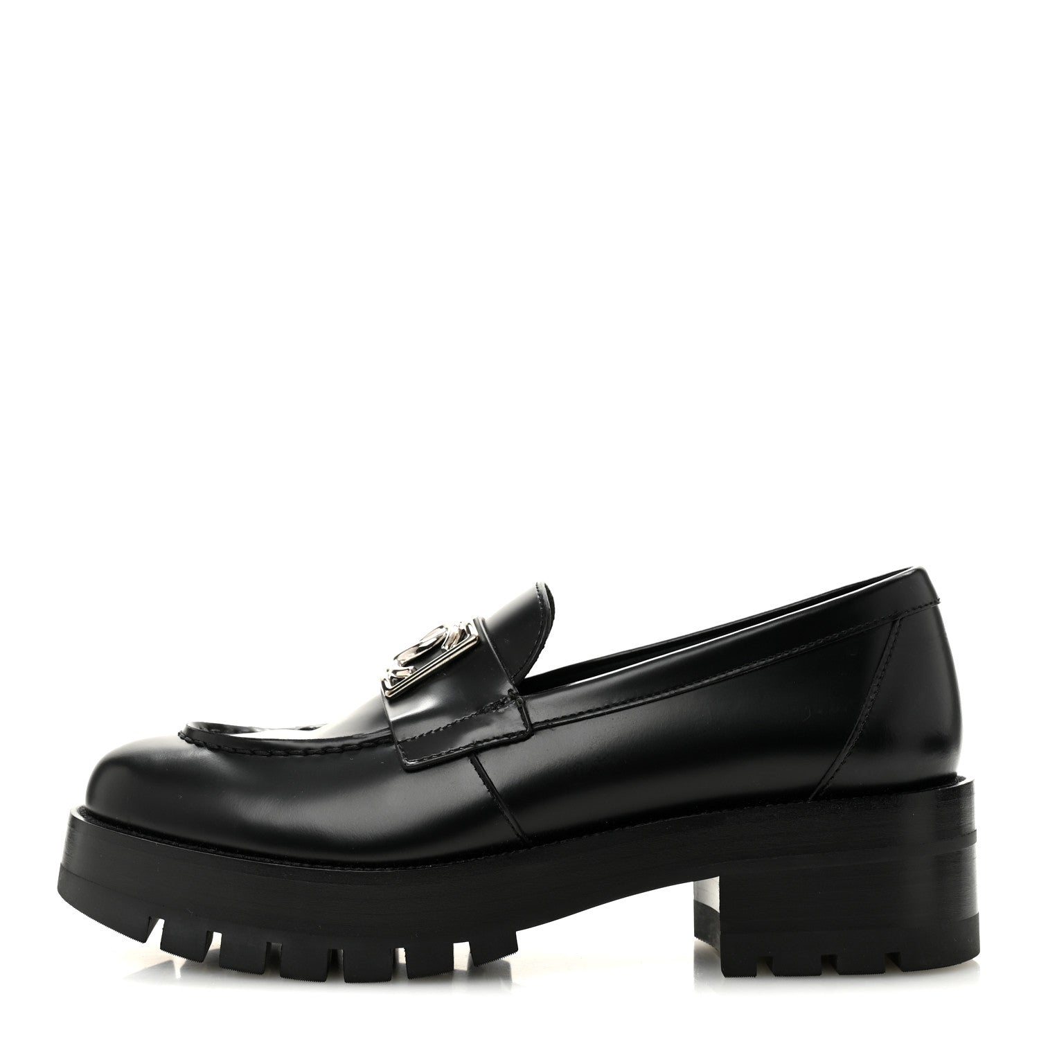 Chanel Calfskin Metal CC Loafers 38.5 Black 1882561 – FASHIONPHILE