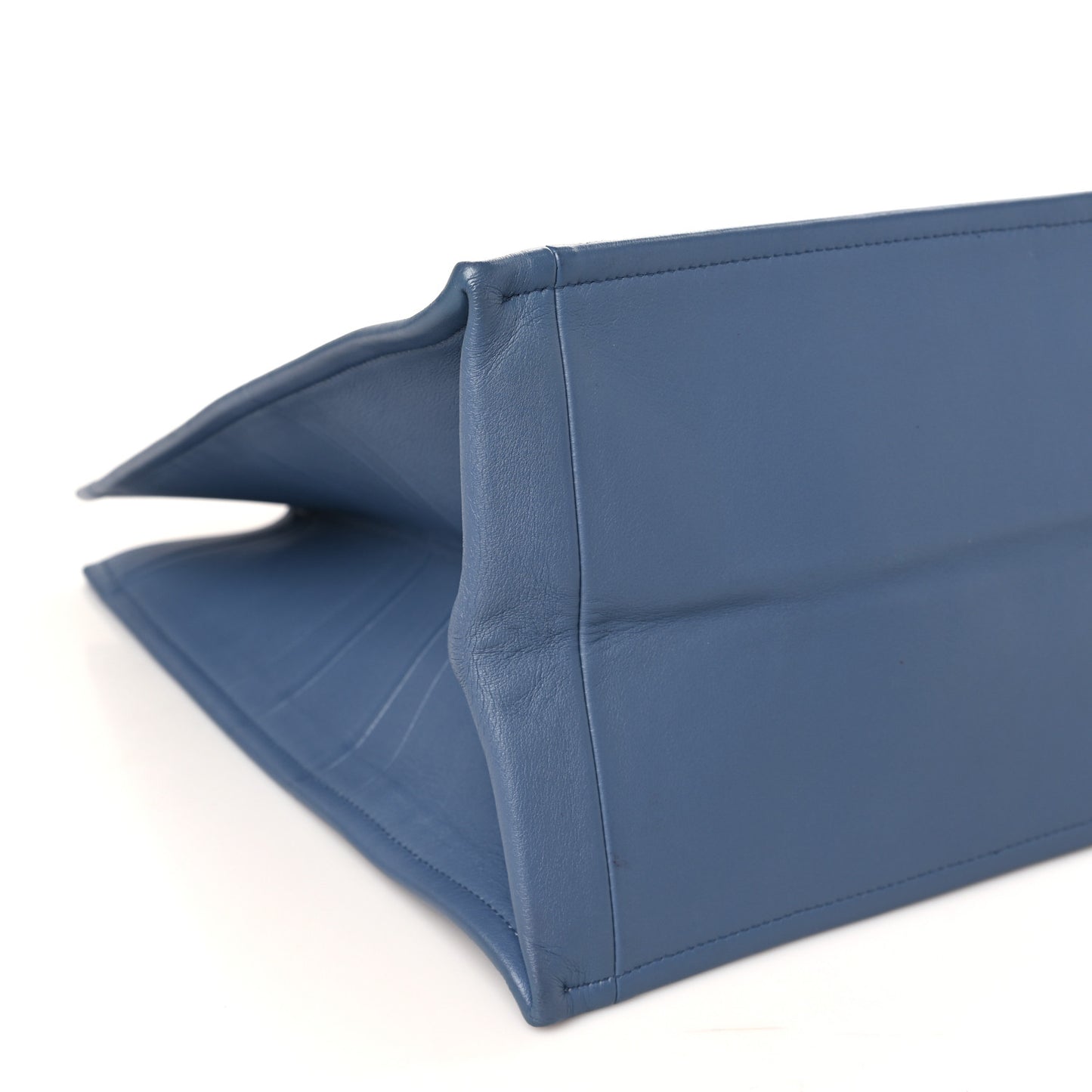 Calfskin Embossed Large Book Tote Blue