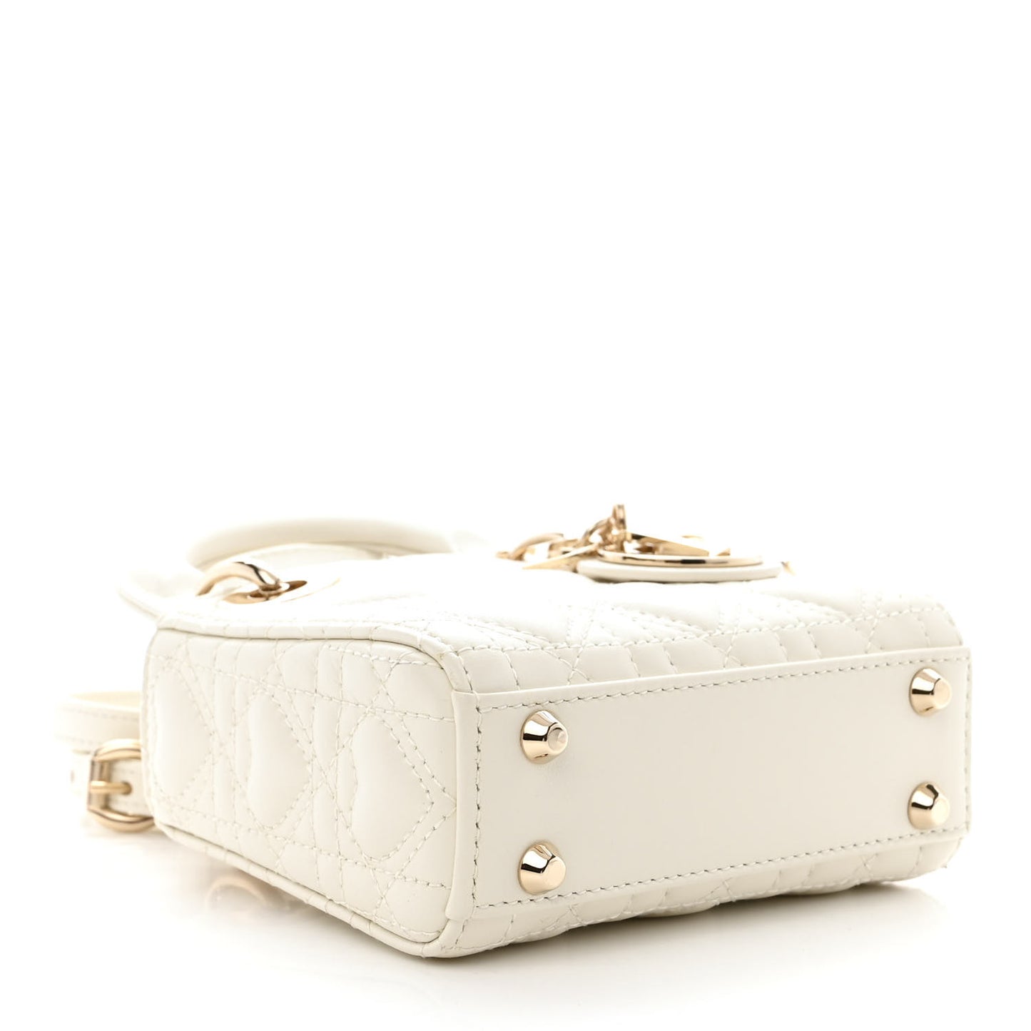 Calfskin Cannage Dioramour Micro Lady Dior Dior White