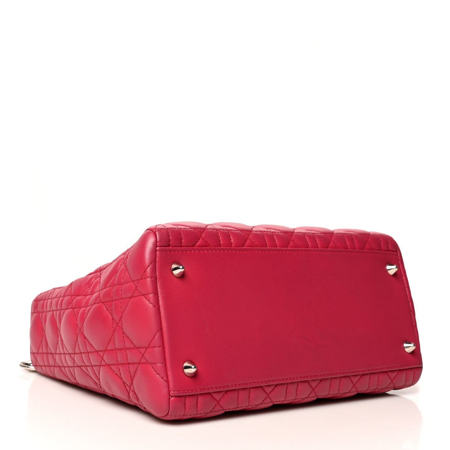 Lambskin Cannage Medium Pearl Lady Dior Dark Pink