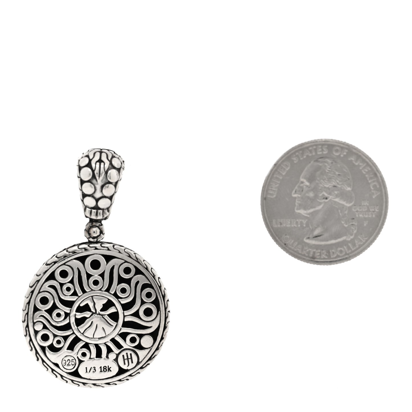 Sterling Silver 18K Yellow Gold Dot Enhancer Pendant