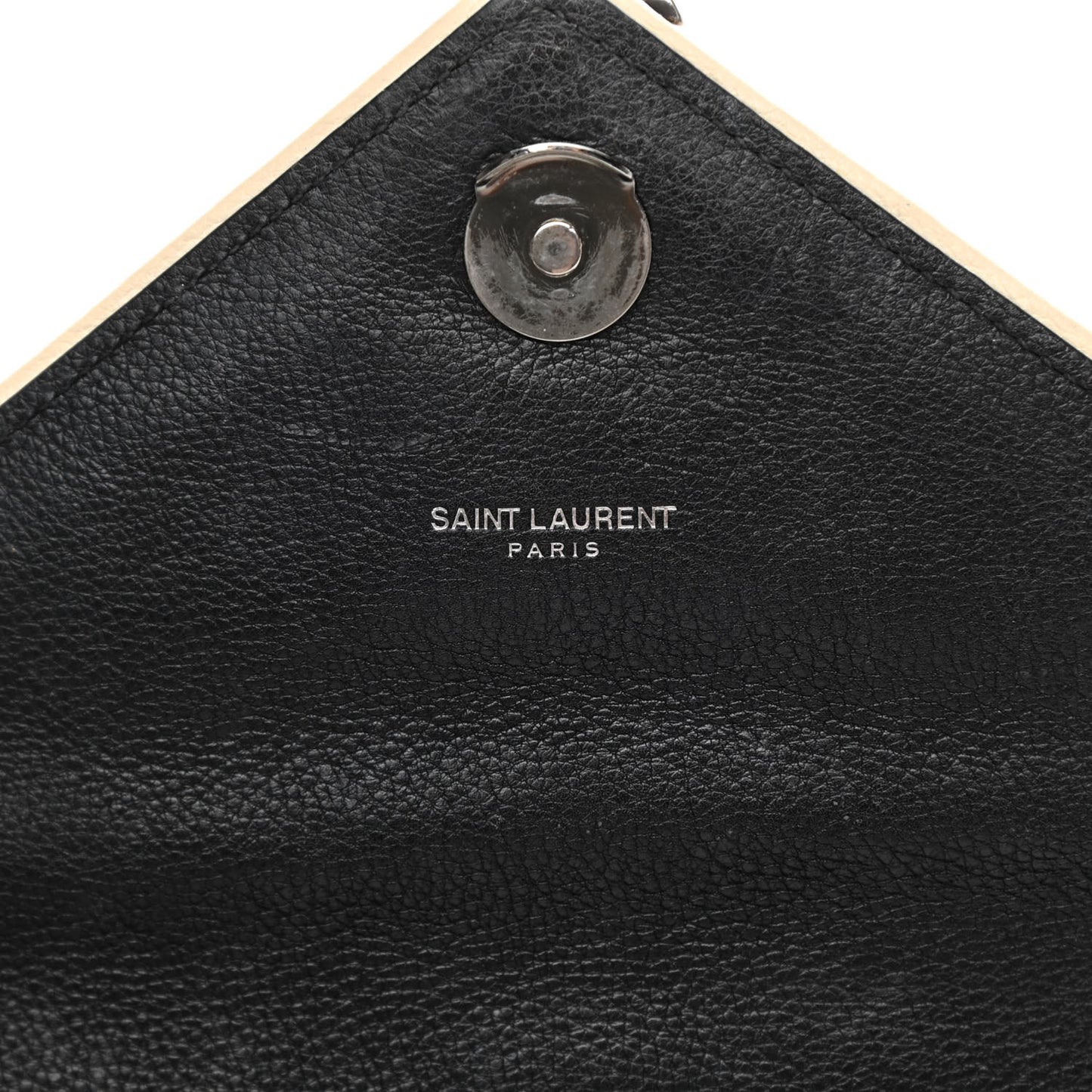 Grained Calfskin Tri-Quilt Monogram Medium College Bag Black White