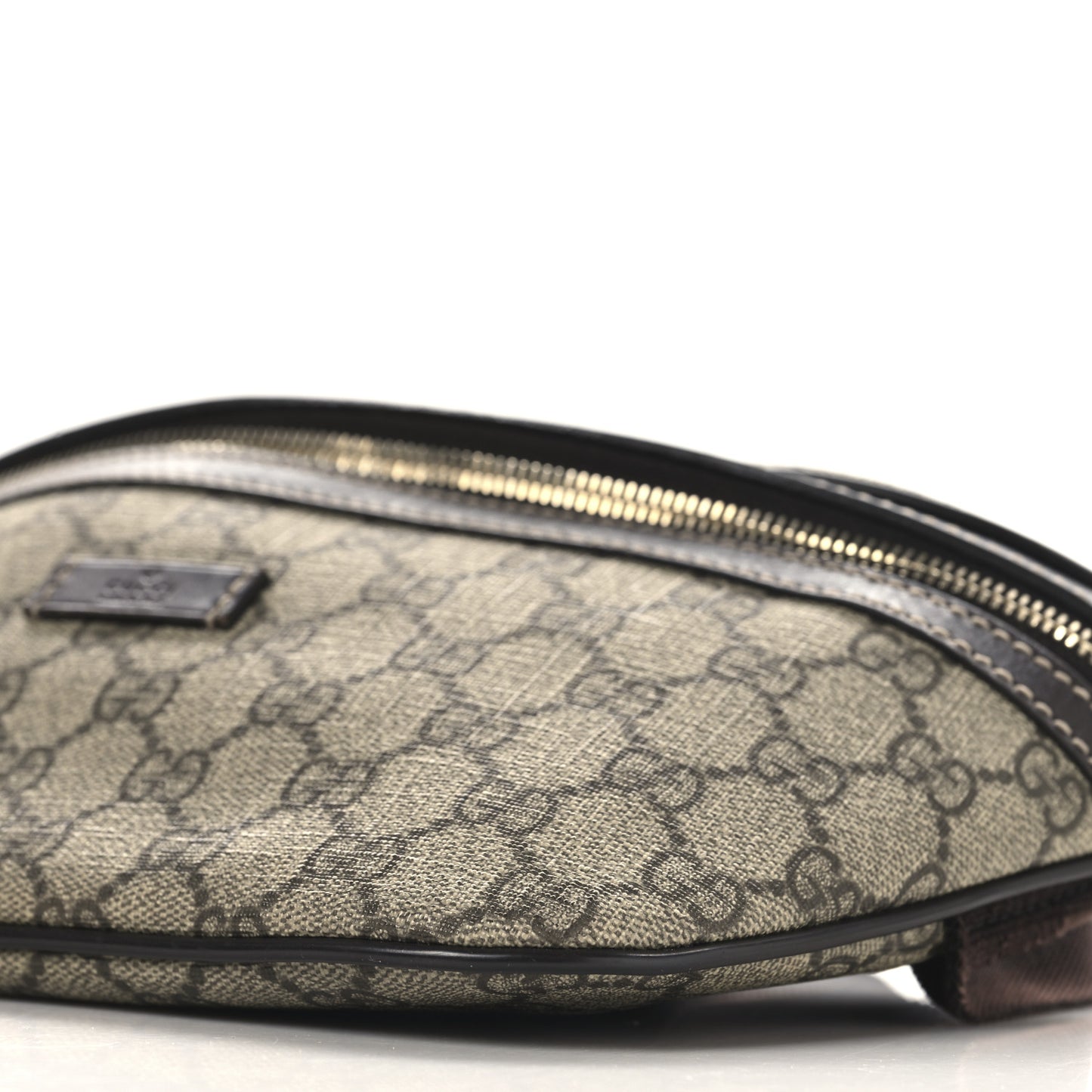 GG Supreme Monogram Belt Bag Dark Brown