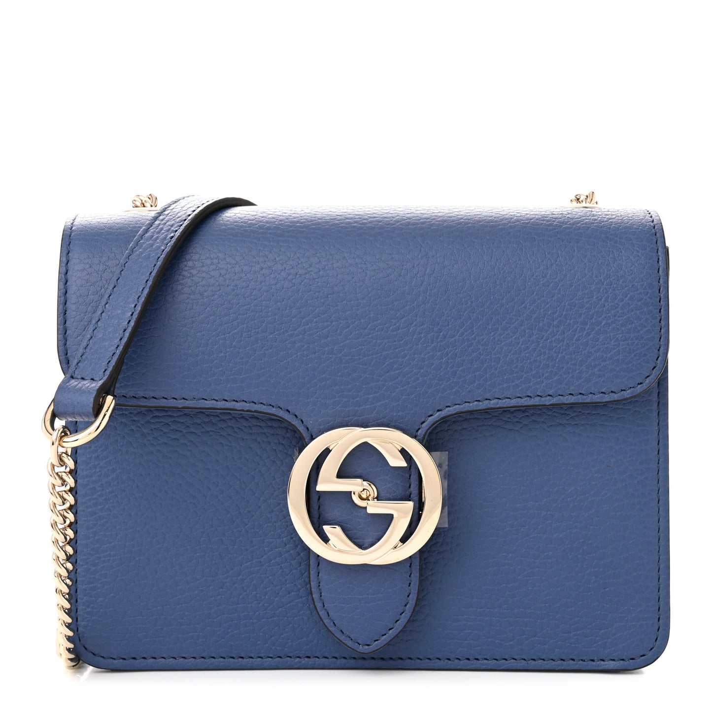 Dollar Calfskin Small Interlocking G Shoulder Bag Caspian