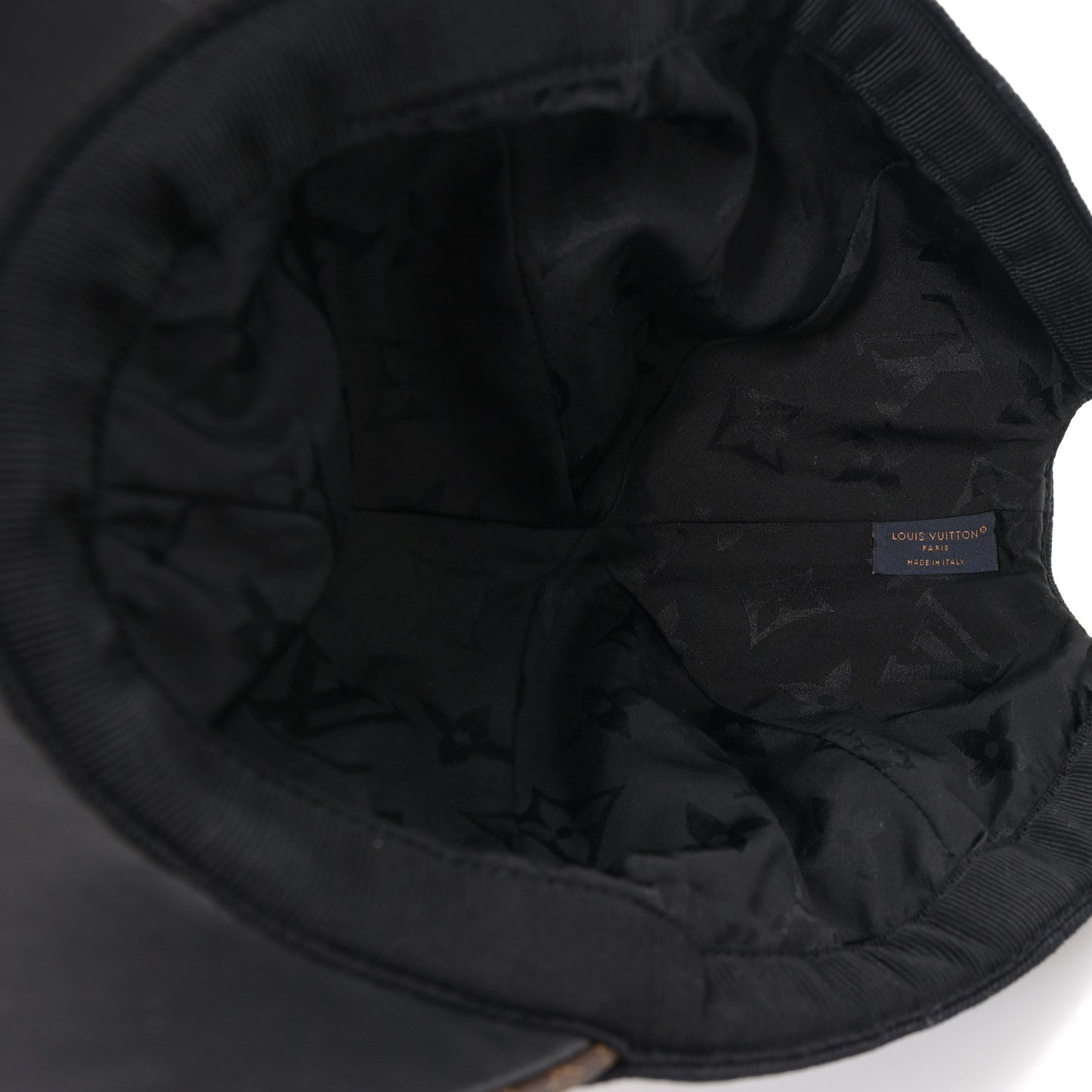 Monogram Cotton Jacquard Embroidered LV Day Cap L Black