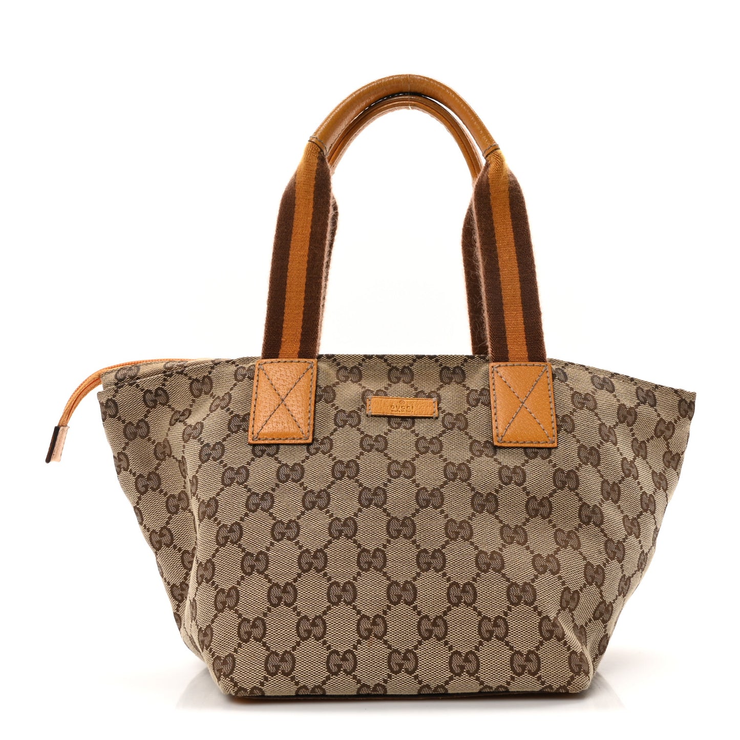 GG Monogram Small Web Handle Bucket Tote Yellow