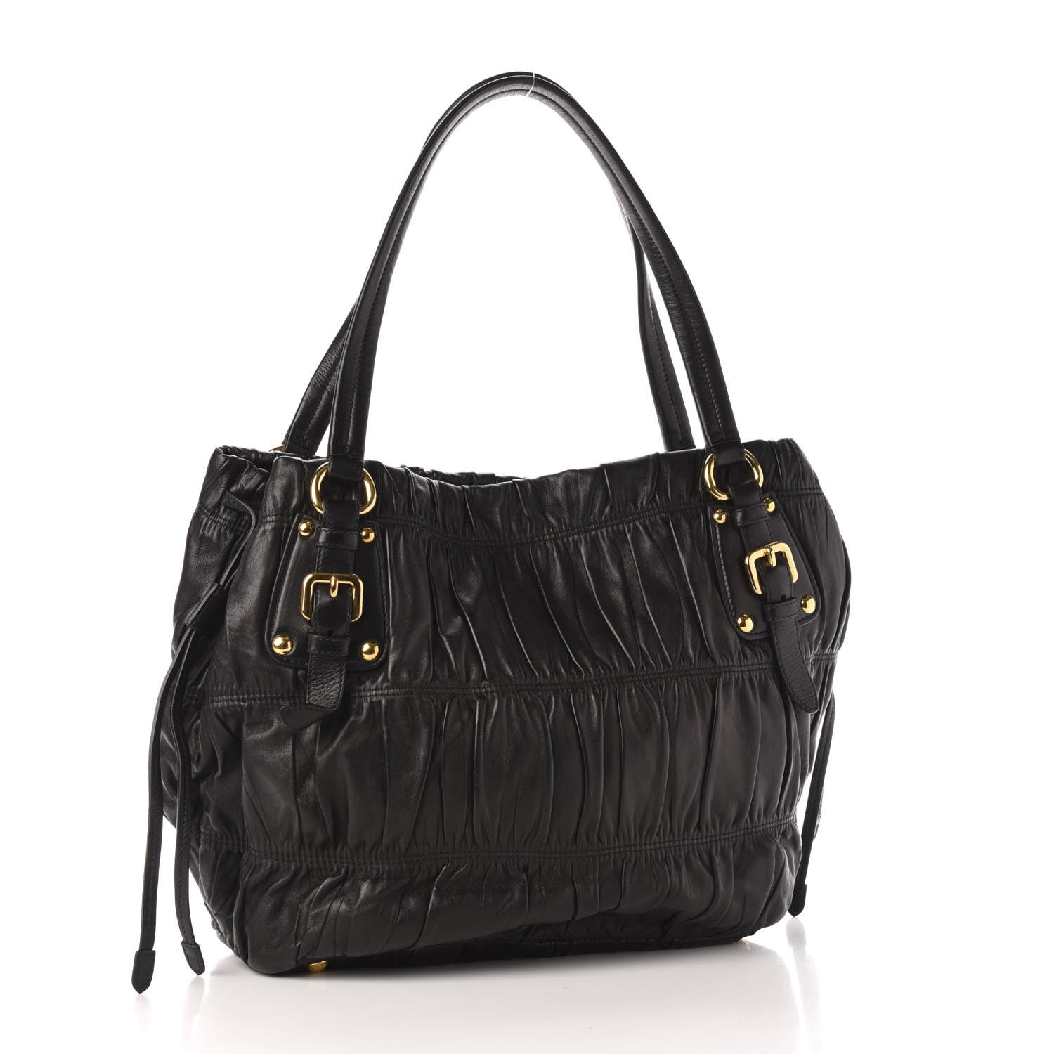 Prada Nappa Gaufre Antik Tote Black 3 of 11