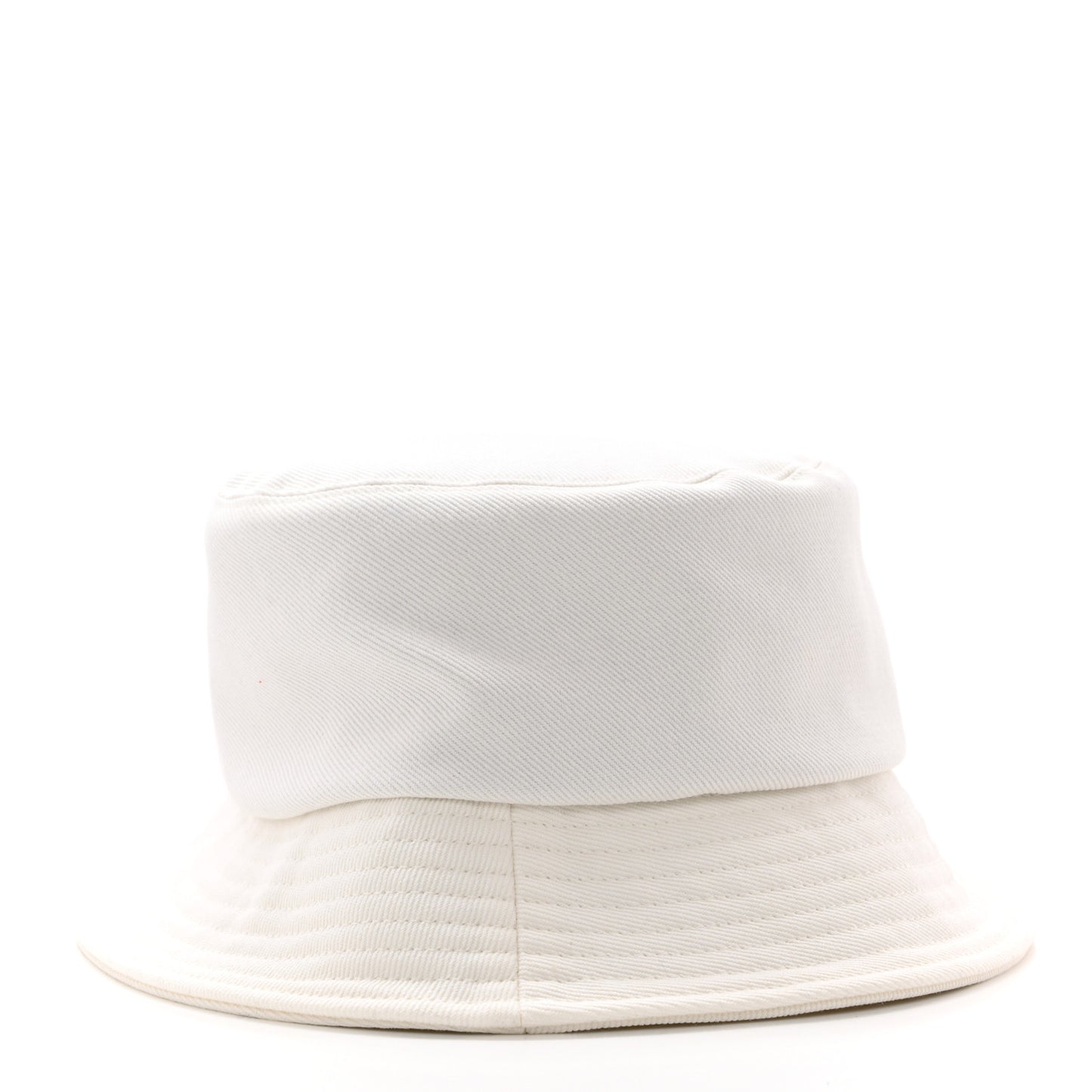 Fabric Logo Bucket Hat S White