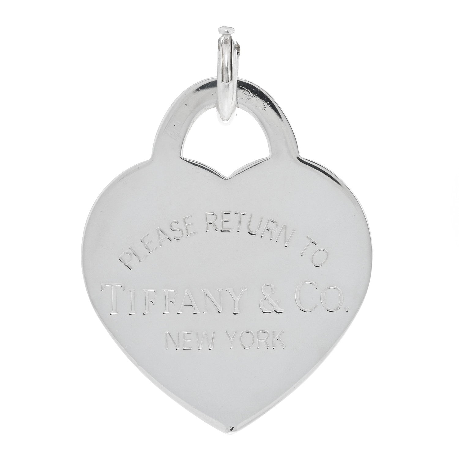 Tiffany Sterling Silver Extra Large Return to Tiffany Heart Tag Charm 1 of 3