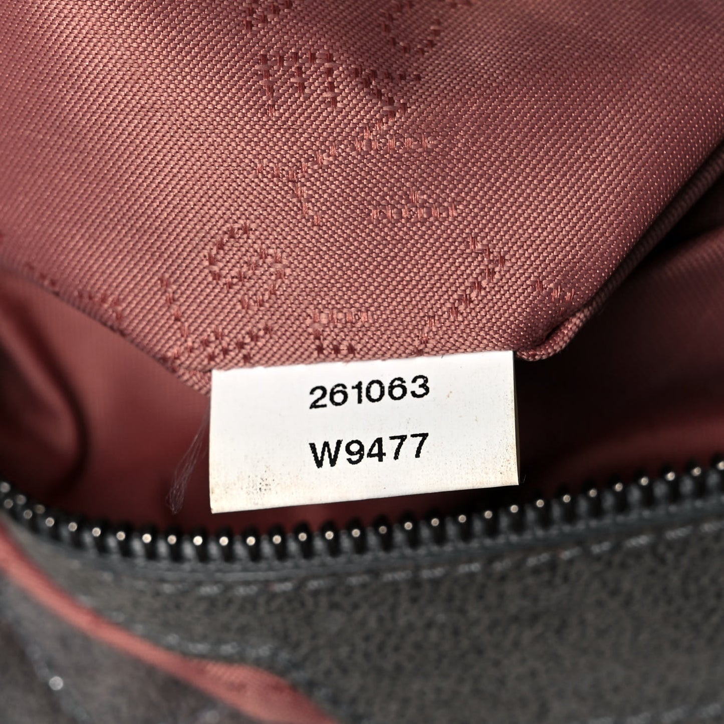 Shaggy Deer Quilted Small Falabella Tote Light Grey